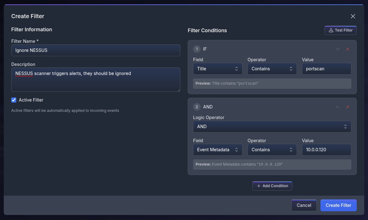 esempio operatori logici