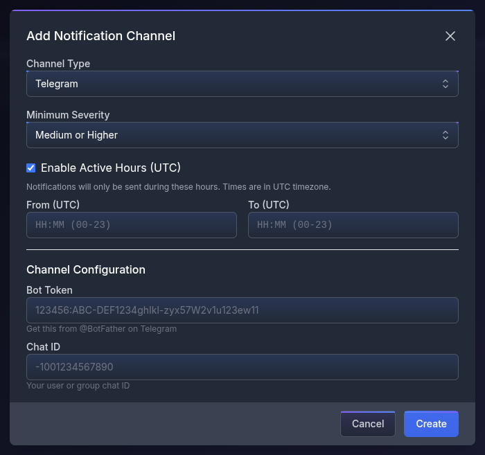 Creazione canale Telegram